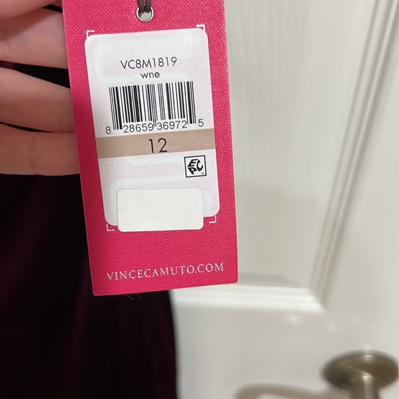VINCE CAMUTO BURGANDY WINE VELVET DRESS - Picture 5 of 7